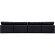 Meridian Furniture Comfy Black Velvet 4-Pc. Modular Sofa