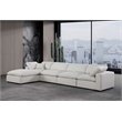 Meridian Furniture Comfy Cream Linen Textured Fabric 5-Pc. Modular Sectional