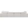 Meridian Furniture Comfy Cream Linen Textured Fabric 5-Pc. Modular Sectional