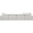 Meridian Furniture Comfy Cream Linen Textured Fabric 5-Pc. Modular Sectional