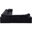 Meridian Furniture Comfy Black Velvet 6-Pc. Modular Sectional