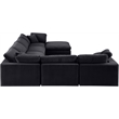 Meridian Furniture Comfy Black Velvet 7-Pc. Modular Sectional