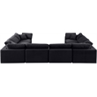 Meridian Furniture Comfy Black Velvet 8-Pc. Modular Sectional