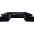 Meridian Furniture Comfy Black Velvet 8-Pc. Modular Sectional