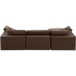 Meridian Furniture Comfy Brown Velvet 4-Pc. Modular Sectional