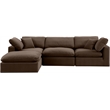 Meridian Furniture Comfy Brown Velvet 4-Pc. Modular Sectional