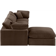 Meridian Furniture Comfy Brown Velvet 4-Pc. Modular Sectional