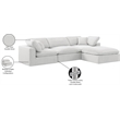 Meridian Furniture Comfy Cream Velvet 4-Pc. Modular Sectional