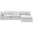 Meridian Furniture Comfy Cream Velvet 4-Pc. Modular Sectional