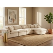 Meridian Furniture Comfy Cream Velvet 5-Pc. Modular Sectional