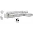 Meridian Furniture Comfy Cream Velvet 5-Pc. Modular Sectional