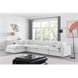 Meridian Furniture Comfy Cream Velvet 5-Pc. Modular Sectional