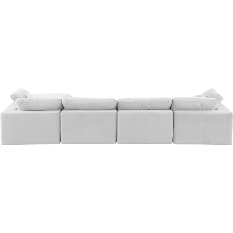 Meridian Furniture Comfy Cream Velvet 5-Pc. Modular Sectional