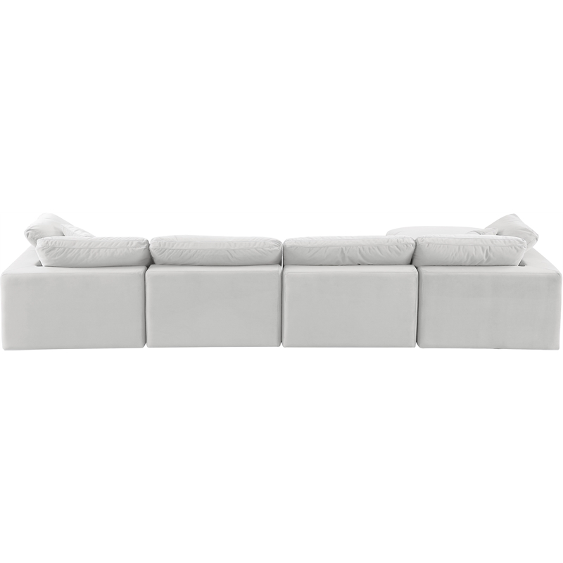 Meridian Furniture Comfy Cream Velvet 5-Pc. Modular Sectional