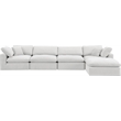 Meridian Furniture Comfy Cream Velvet 5-Pc. Modular Sectional
