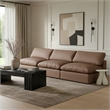 Meridian Furniture Comfy Brown Vegan Leather 3-Pc. Modular Sofa