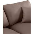 Meridian Furniture Comfy Brown Vegan Leather 3-Pc. Modular Sofa