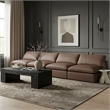 Meridian Furniture Comfy Brown Vegan Leather 4-Pc. Modular Sofa