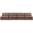 Meridian Furniture Comfy Brown Vegan Leather 4-Pc. Modular Sofa