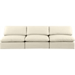 Meridian Furniture Comfy Cream Vegan Leather 3-Pc. Modular Sofa
