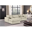 Meridian Furniture Comfy Cream Vegan Leather 4-Pc. Modular Sectional