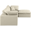 Meridian Furniture Comfy Cream Vegan Leather 4-Pc. Modular Sectional