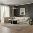 Meridian Furniture Comfy Cream Vegan Leather 6-Pc. Modular Sectional