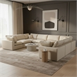 Meridian Furniture Comfy Cream Vegan Leather 8-Pc. Modular Sectional