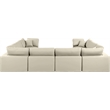 Meridian Furniture Comfy Cream Vegan Leather 8-Pc. Modular Sectional