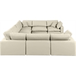 Meridian Furniture Comfy Cream Vegan Leather 8-Pc. Modular Sectional