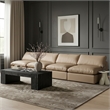 Meridian Furniture Comfy Tan Vegan Leather 4-Pc. Modular Sofa