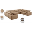Meridian Furniture Comfy Tan Vegan Leather 8-Pc. Modular Sectional