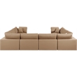 Meridian Furniture Comfy Tan Vegan Leather 8-Pc. Modular Sectional