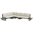 Meridian Furniture Maldives Cream Water Resisting Outdoor Modular Sectional