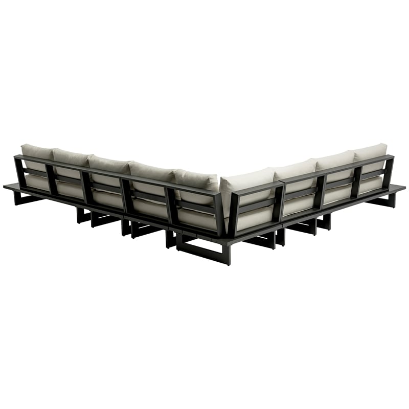 Meridian Furniture Maldives Cream Water Resisting Outdoor Modular Sectional
