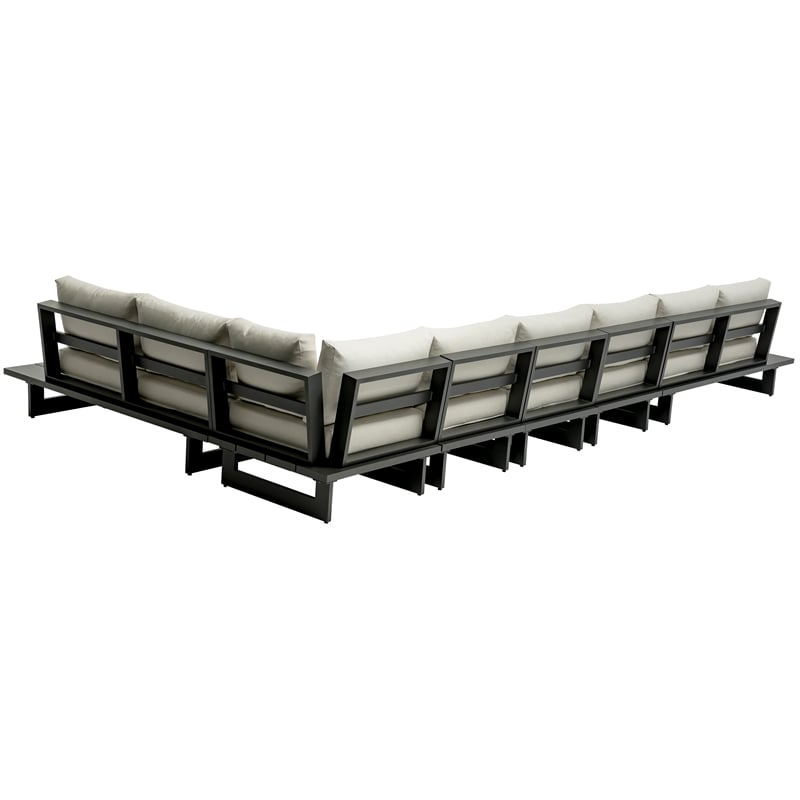Meridian Furniture Maldives Cream Water Resisting Outdoor Modular Sectional