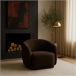 Meridian Furniture Hyde Brown Boucle Fabric Chair