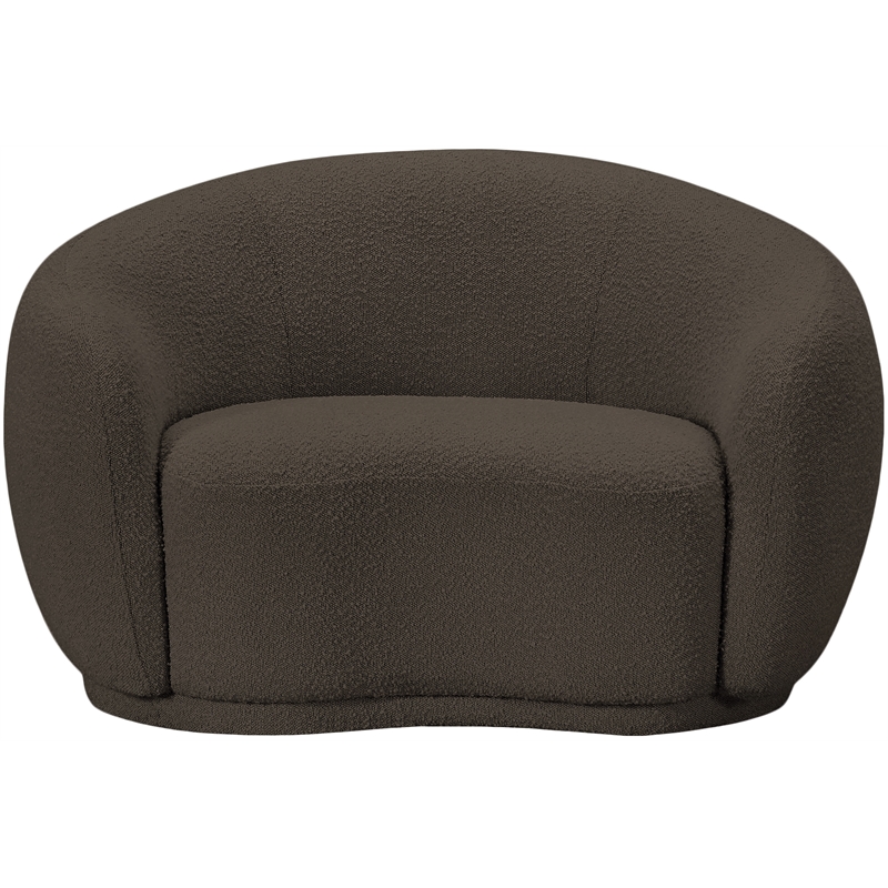 Meridian Furniture Hyde Brown Boucle Fabric Chair