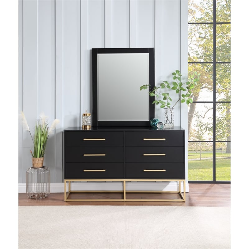 Meridian Furniture Maxine Black Mirror
