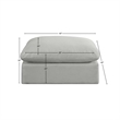 Meridian Furniture Comfy Grey Linen Textured Fabric Ottoman