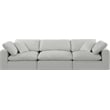 Meridian Furniture Comfy Grey Linen Textured Fabric 3-Pc. Modular Sofa
