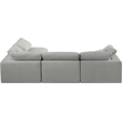 Meridian Furniture Comfy Grey Linen Textured Fabric 4-Pc. Modular Sectional