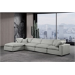 Meridian Furniture Comfy Grey Linen Textured Fabric 5-Pc. Modular Sectional