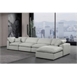 Meridian Furniture Comfy Grey Linen Textured Fabric 5-Pc. Modular Sectional
