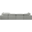 Meridian Furniture Comfy Grey Linen Textured Fabric 5-Pc. Modular Sectional