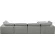 Meridian Furniture Comfy Grey Linen Textured Fabric 5-Pc. Modular Sectional