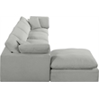 Meridian Furniture Comfy Grey Linen Textured Fabric 5-Pc. Modular Sectional