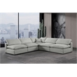 Meridian Furniture Comfy Grey Linen Textured Fabric 5-Pc. Modular Sectional