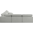 Meridian Furniture Comfy Grey Linen Textured Fabric 5-Pc. Modular Sectional