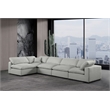 Meridian Furniture Comfy Grey Linen Textured Fabric 5-Pc. Modular Sectional